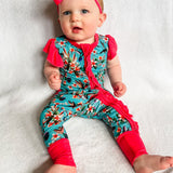 Flutter and Bloom Ruffle Sleeve Romper