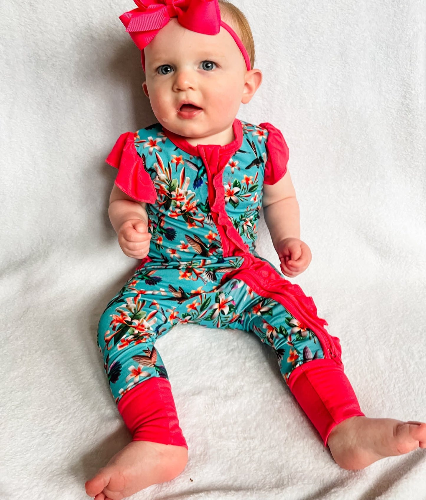 Flutter and Bloom Ruffle Sleeve Romper