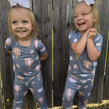 Trunks In The Clouds (Pink) 2 Piece Pajama Set