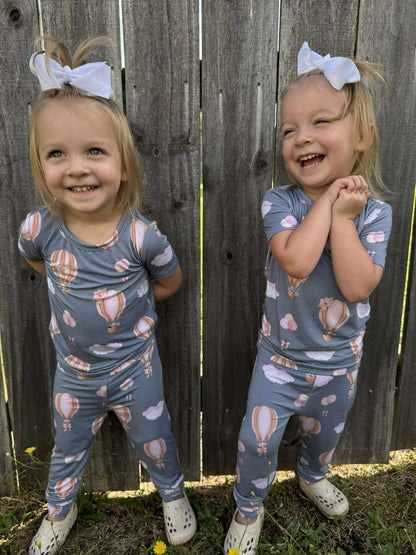 Trunks In The Clouds (Pink) 2 Piece Pajama Set