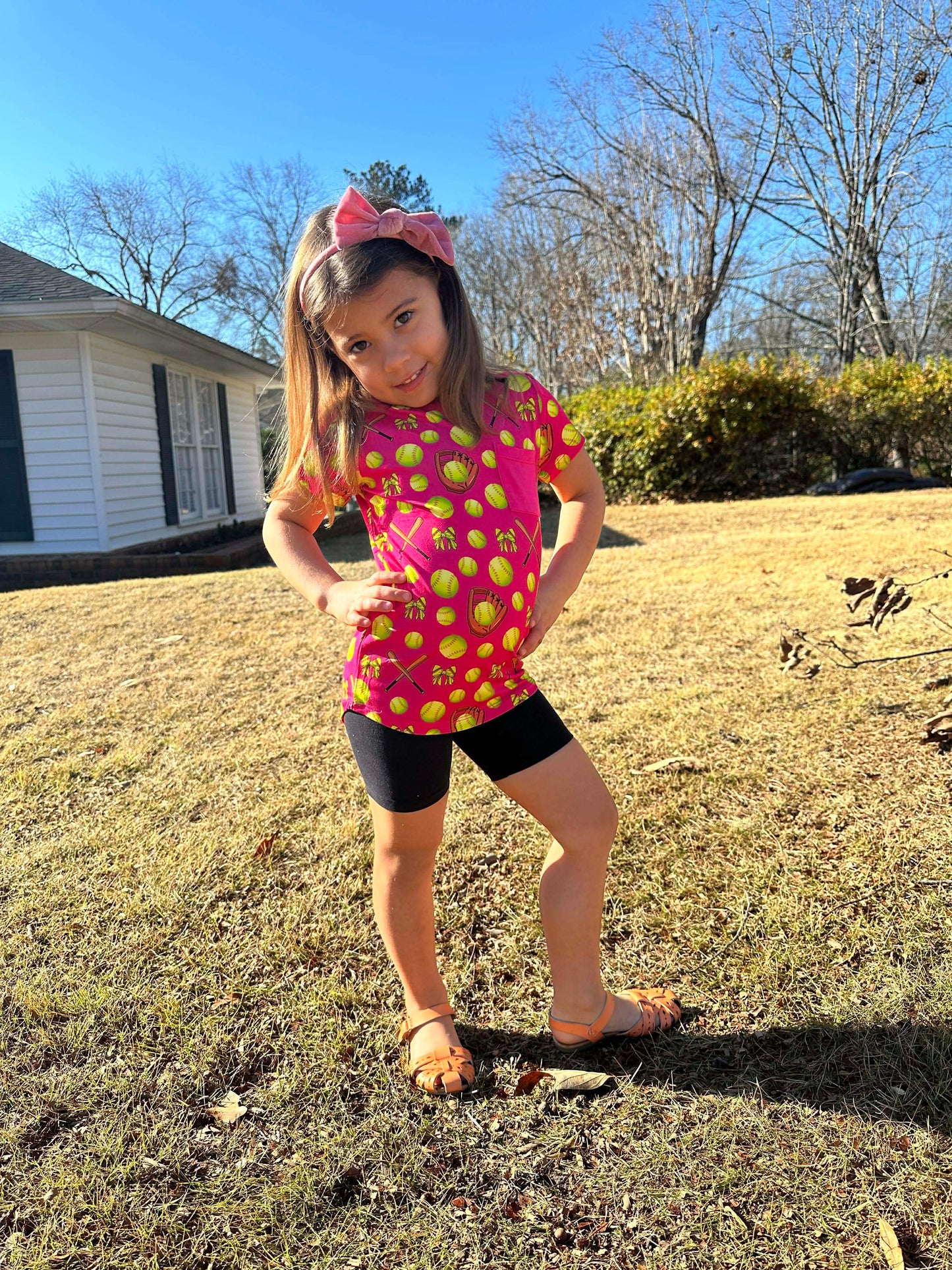 Bows At Bat Pocket T-Shirt