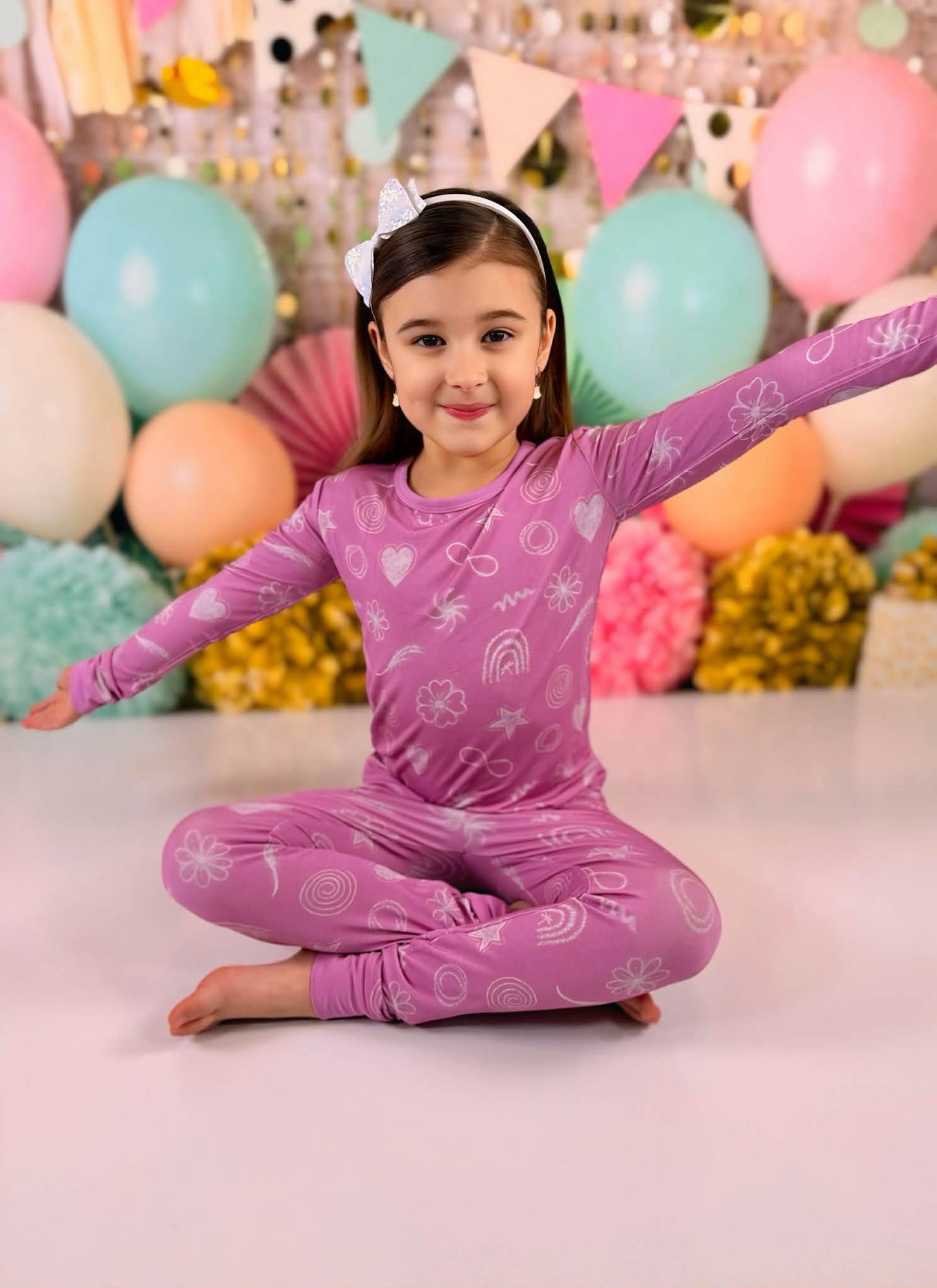 Blushing Doodles 2 Piece Pajama Set