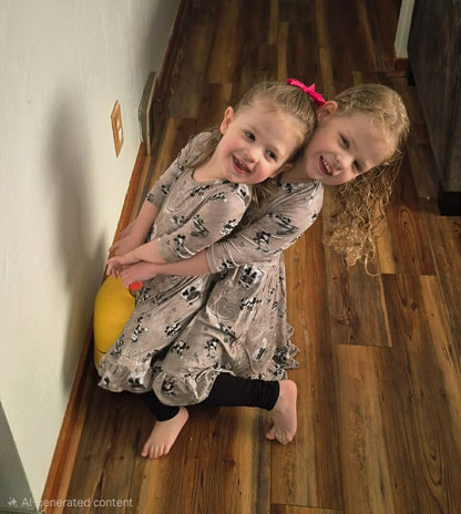 Love On The Go Twirl Dress with Pockets & leggings set