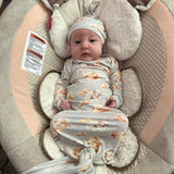 Sheep Lullaby Newborn Gown and Hat Set