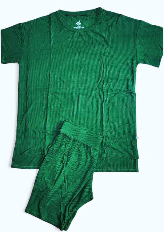 Hunter Ribbed Women's Oversized Shirt and Biker Short