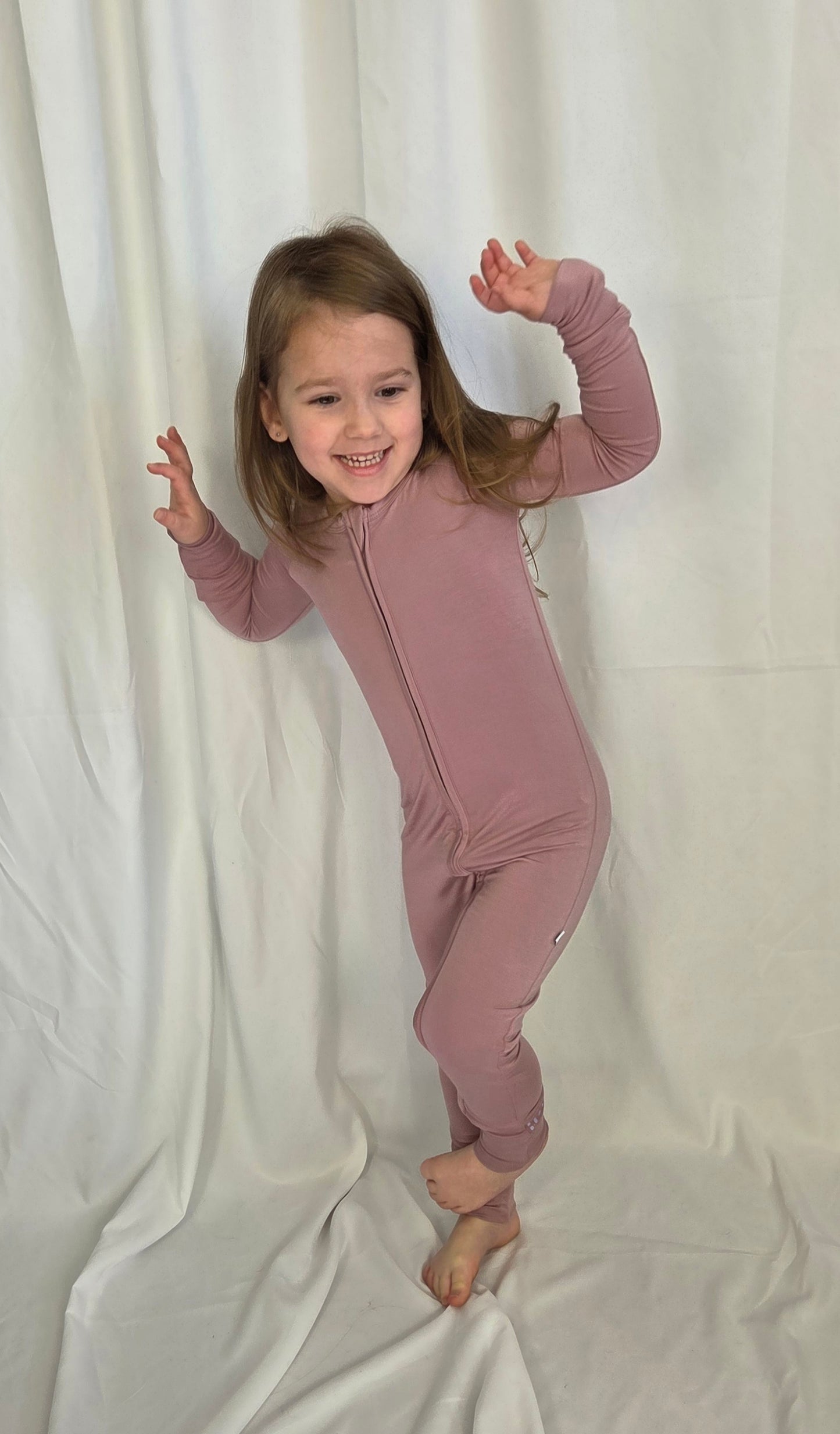 Dusty Rose Convertible Zip-Up