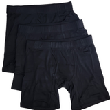 Luxe Noir Men's Boxer Brief With Fly 3-Pack