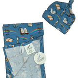 God Says I Am Swaddle and Hat Set