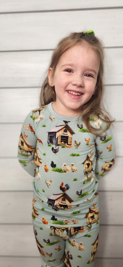 Cluckin Cozy 2 Piece Pajama Set