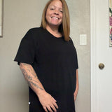 Luxe Noir Women's Oversized Shirt and Biker Short