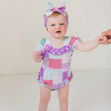 Darling Patchwork Bubble Romper