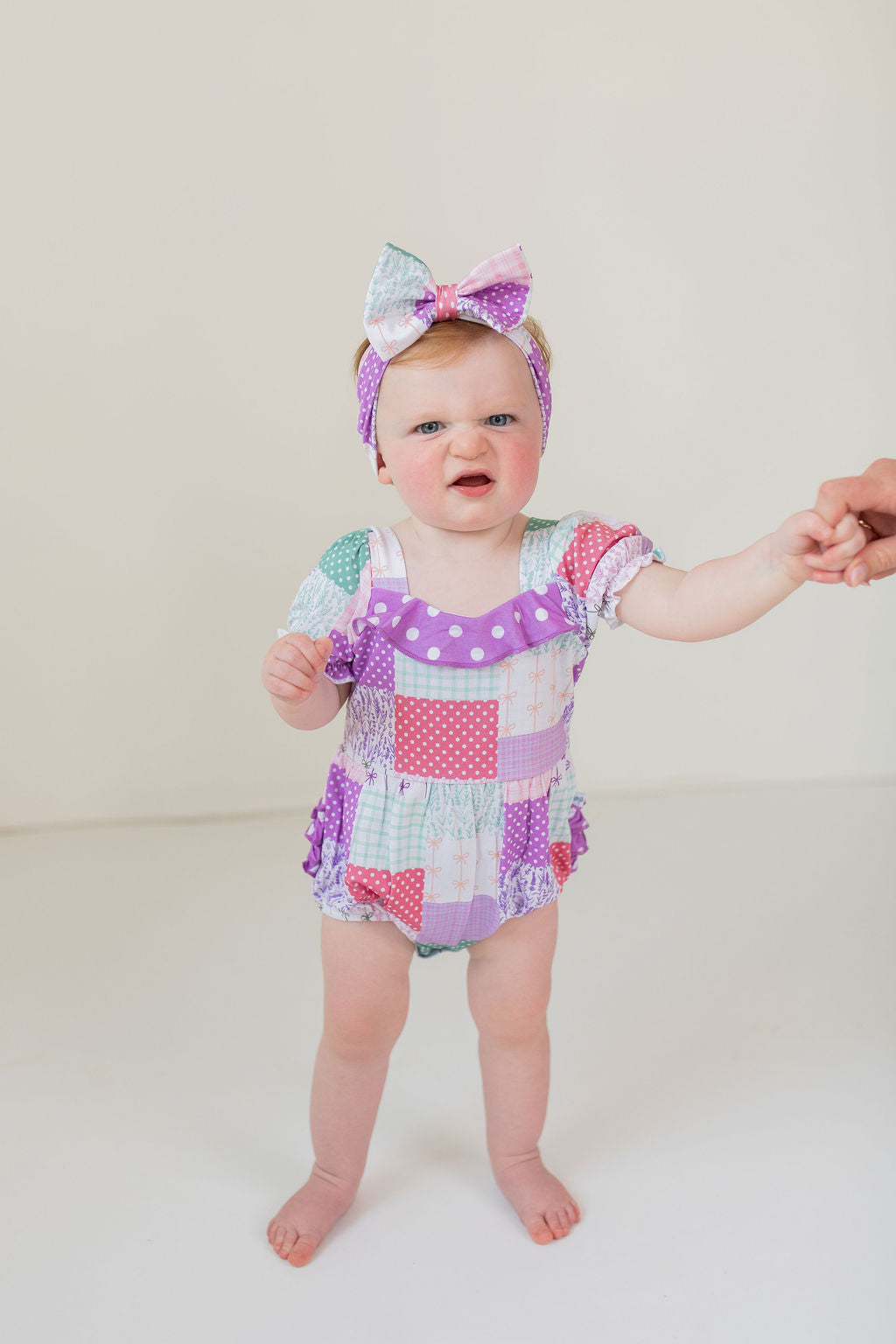 Darling Patchwork Bubble Romper