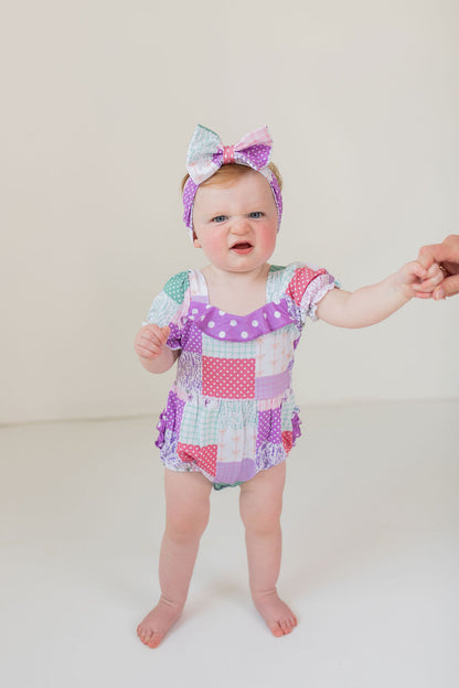 Darling Patchwork Bubble Romper
