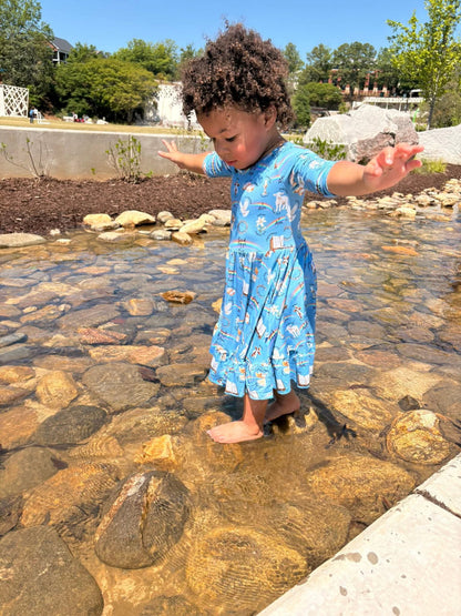 God Says I Am Twirl Dress with Pockets & Shorts Set