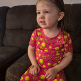 Bows At Bat 2 Piece Pajama Set