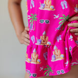 Seaside Pink Peplum Tankini
