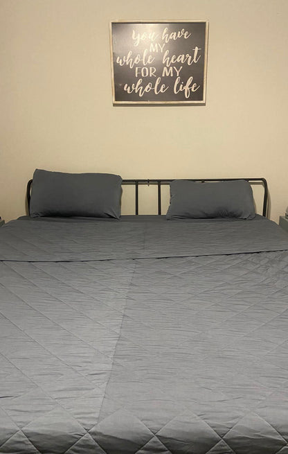 Luxe Stone Quilted 2.5 Tog King Blanket