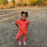 Bows At Bat 2 Piece Pajama Set