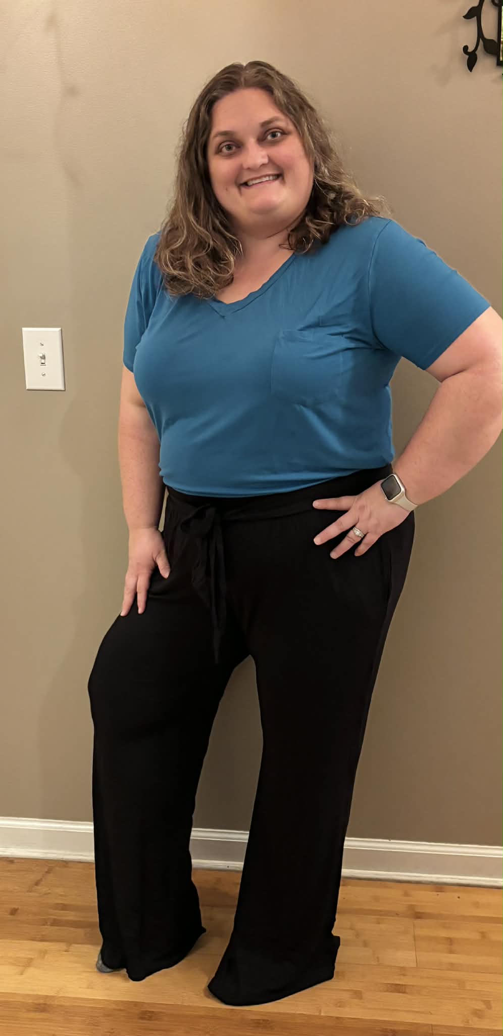 Luxe Noir Women's Wide Leg Palazzo Pant