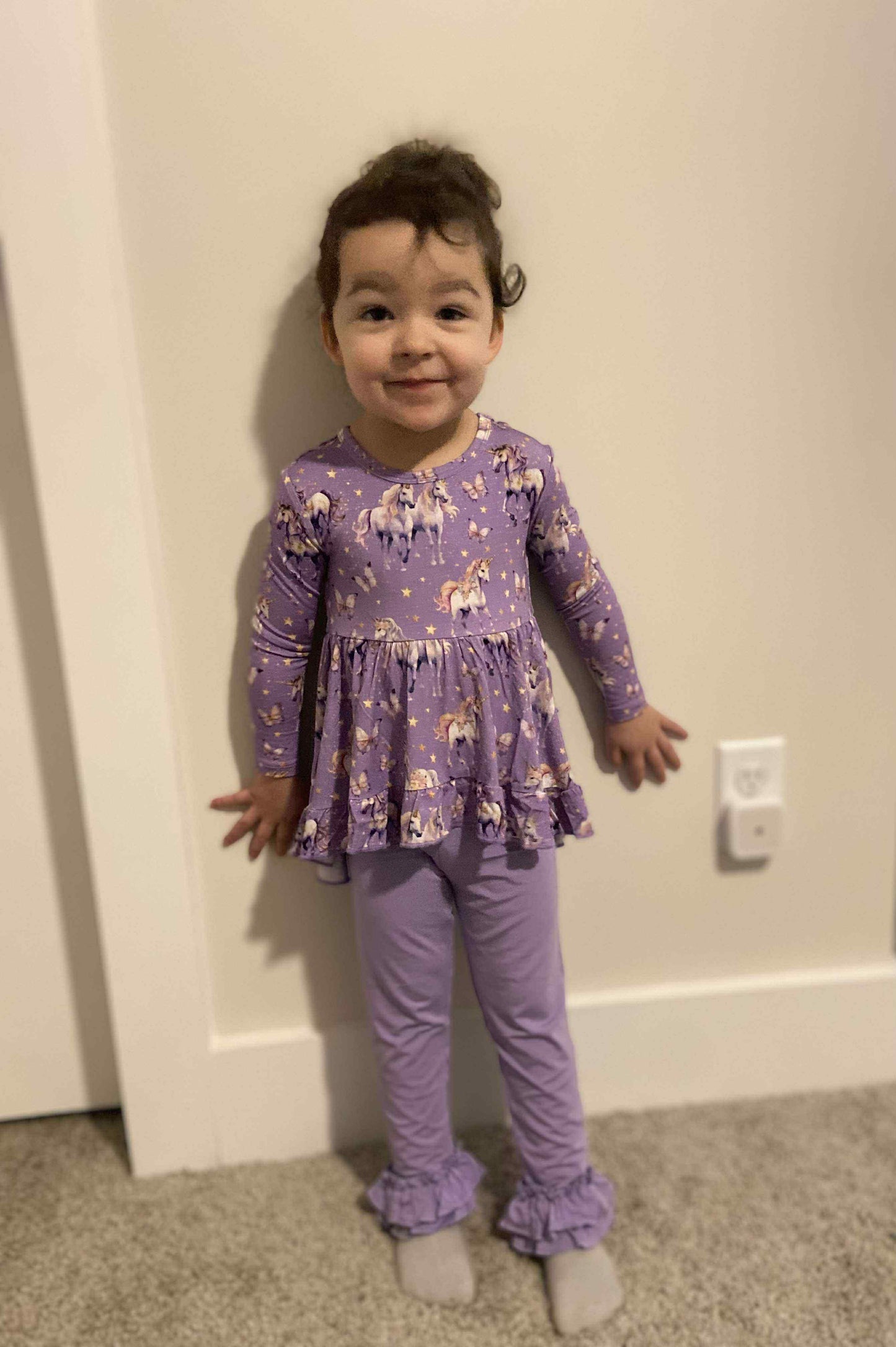 Unicorn Wishes 2 piece Peplum and Legging Set