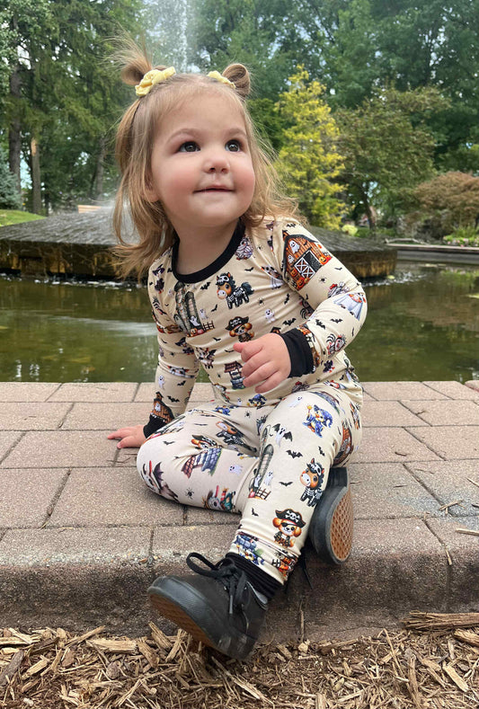Boo At The Farm 2 Piece Pajama Set
