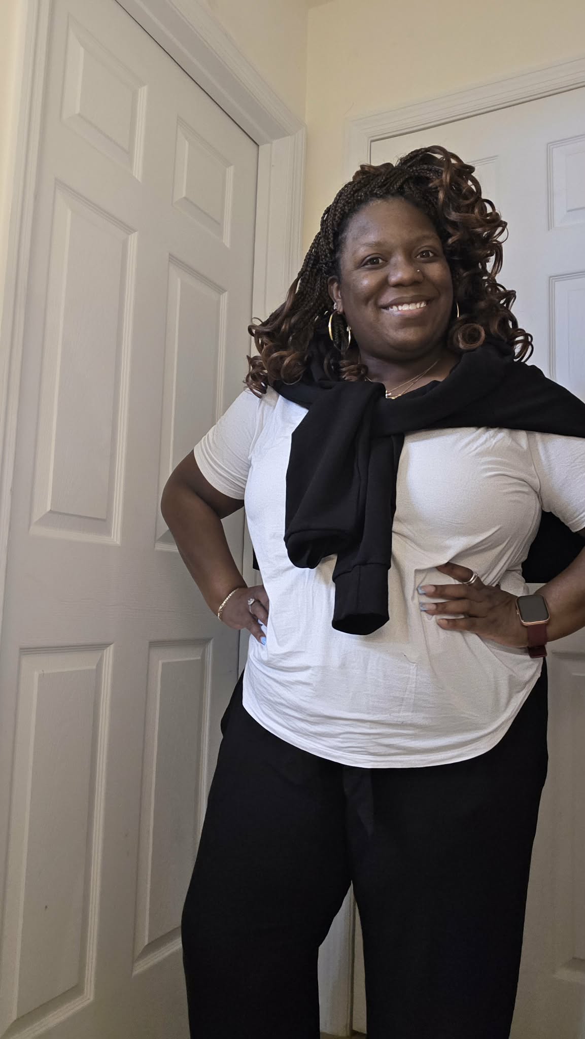 Navy Ribbed Women's Leggings with Pockets