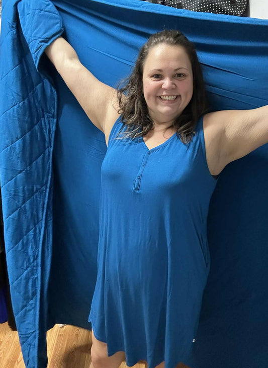 Admiral Blue 2.5 Tog Quilted Adult Blanket