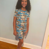 Harbor Of Memories 2 PIECE PJ SET (Short Sleeve and Shorts)