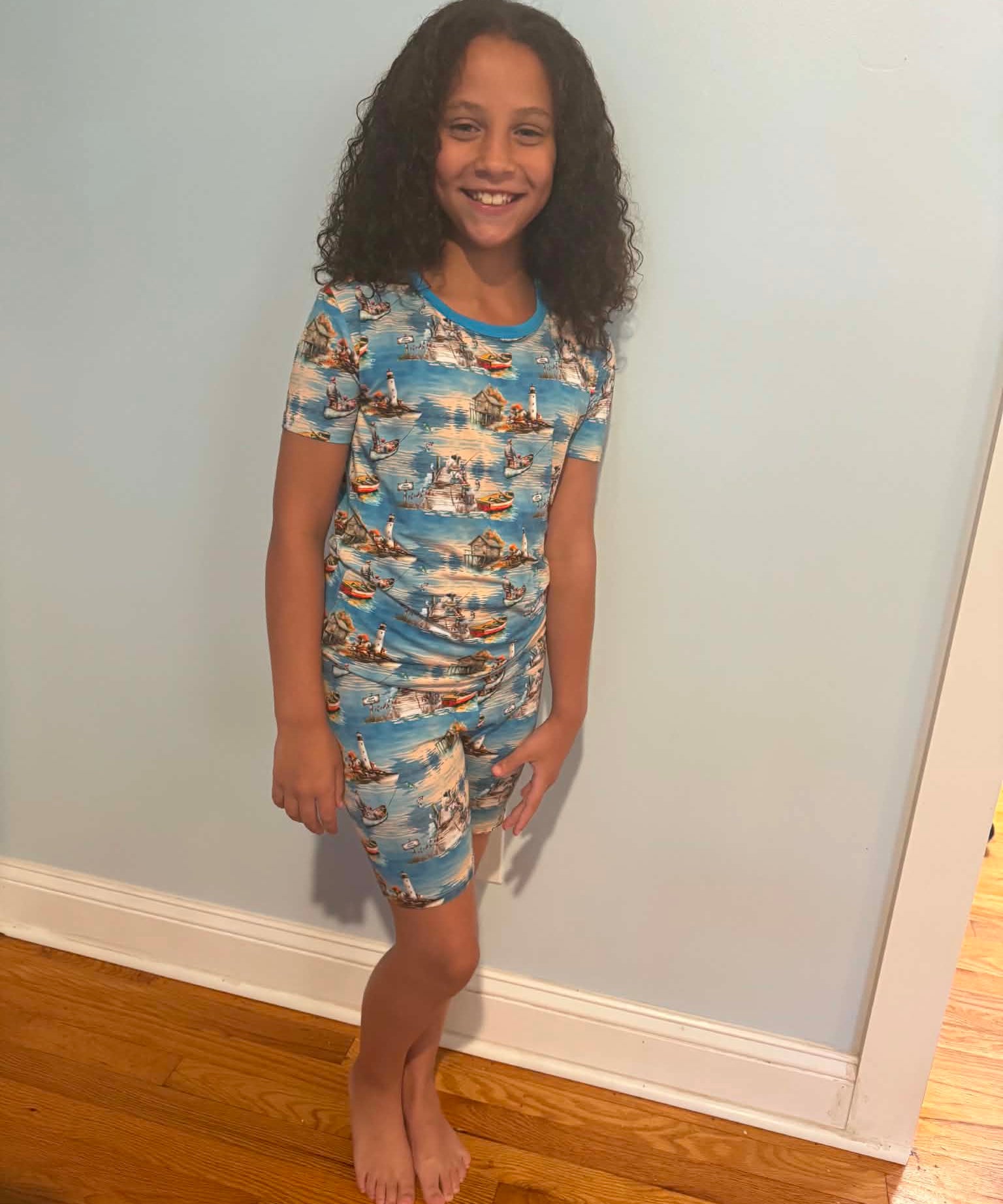 Harbor Of Memories 2 PIECE PJ SET (Short Sleeve and Shorts)