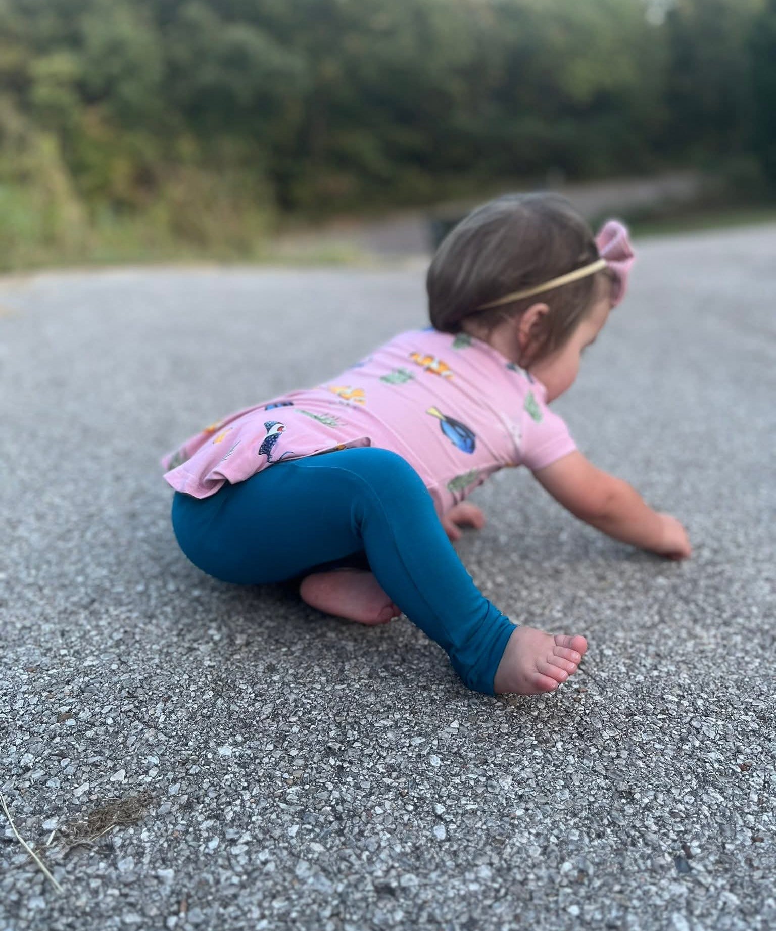 Teal Leggings For Littles