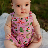 Flamingo Tropic Peplum tank and Bummie Set