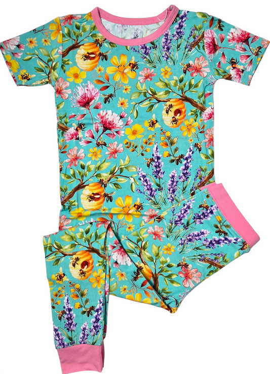 Buzzing Blooms 2 Piece Pajama Set
