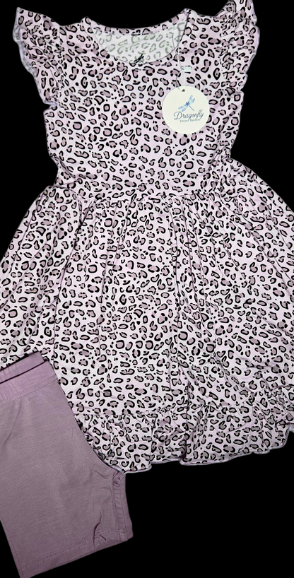 Prowl in Pink Twirl Dress with Pockets & Shorts Set