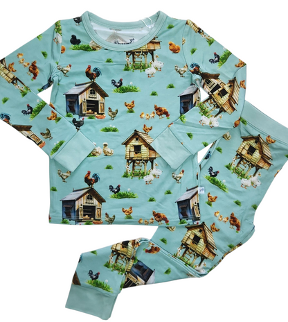 Cluckin Cozy 2 Piece Pajama Set