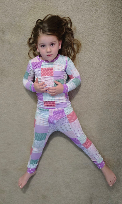 Darling Patchwork 2 Piece Pajama Set