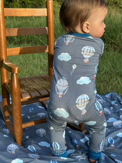 Trunks In The Clouds (Blue) Convertible Zip-Up