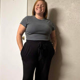 Luxe Noir Women's Wide Leg Palazzo Pant