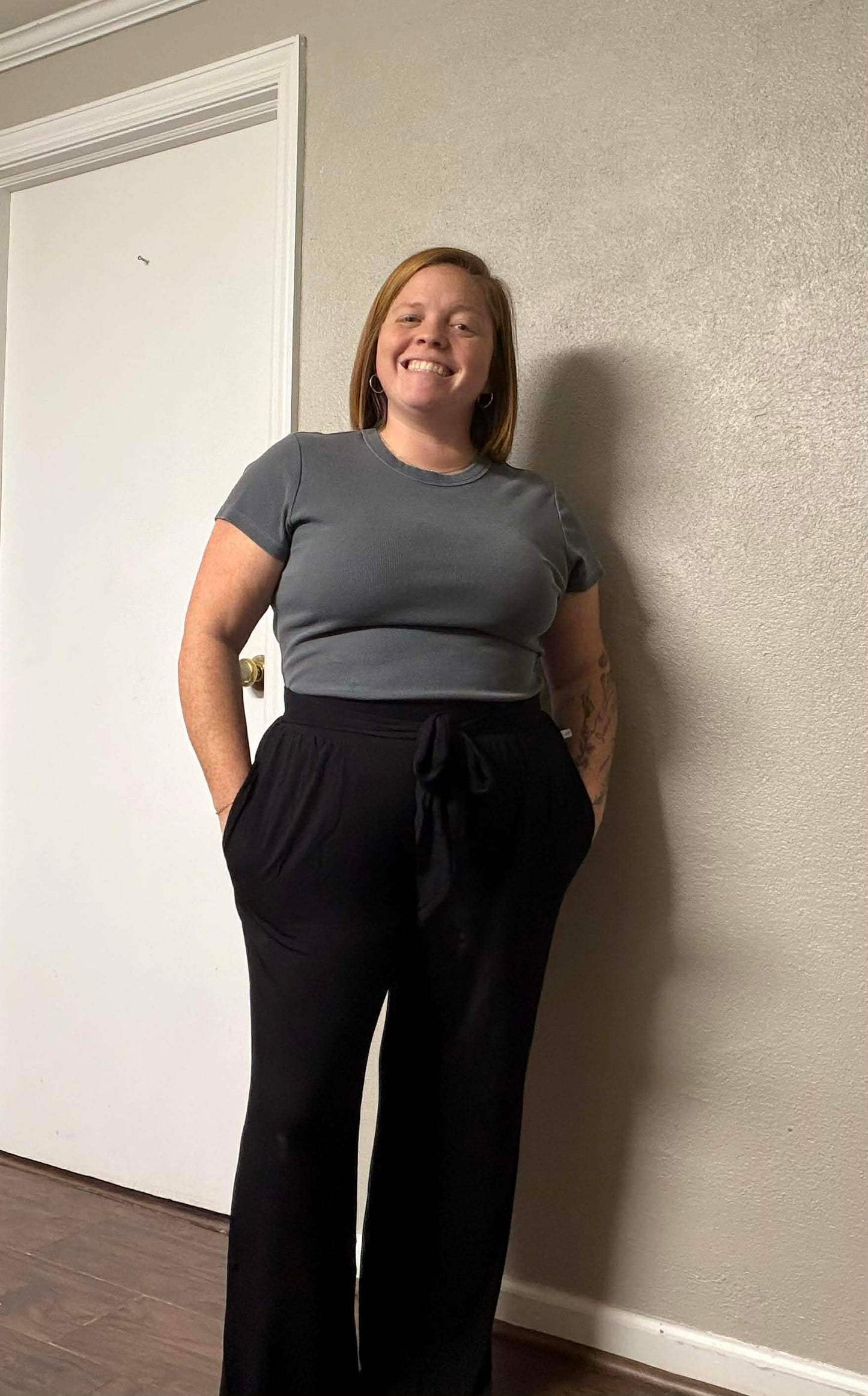 Luxe Noir Women's Wide Leg Palazzo Pant