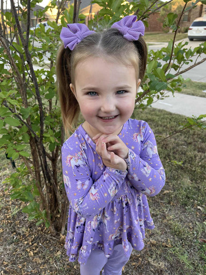 Unicorn Wishes 2 piece Peplum and Legging Set