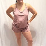 Dusty Rose Cami and Short Set