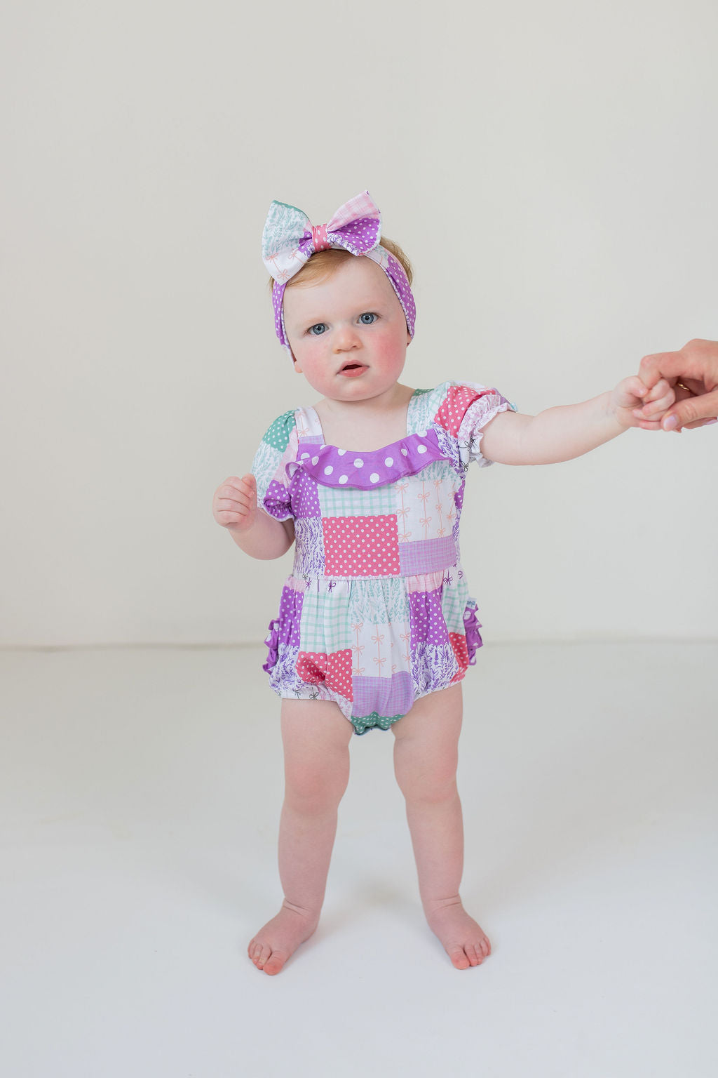 Darling Patchwork Bubble Romper