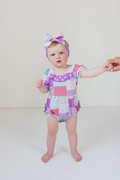 Darling Patchwork Bubble Romper