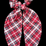 Crimson Tartan Hair Scarf