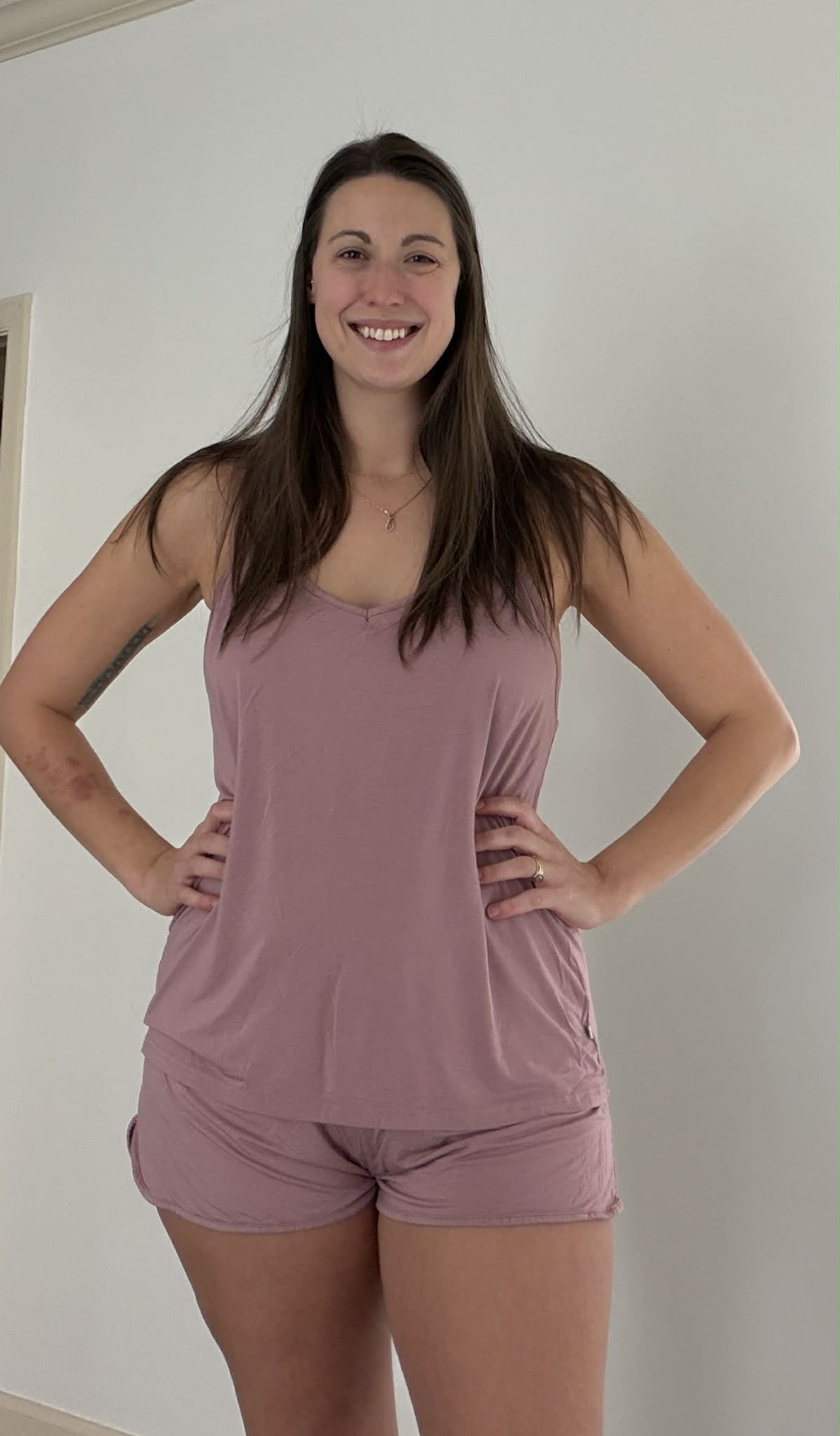 Dusty Rose Cami and Short Set