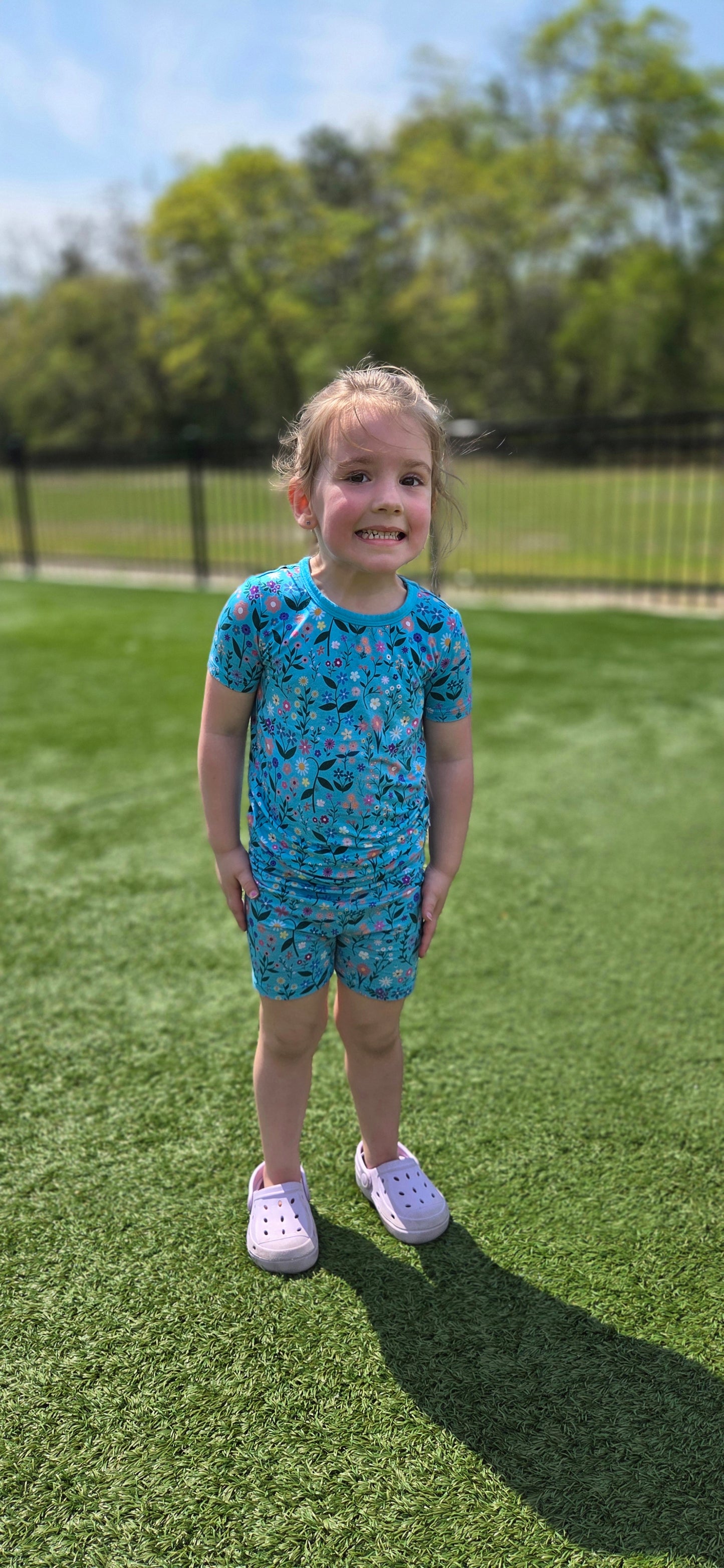 Wildflower Dreams 2 Piece Short Sleeve and Shorts Pajama Set