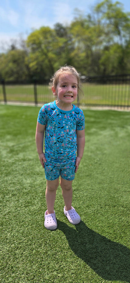 Wildflower Dreams 2 Piece Short Sleeve and Shorts Pajama Set