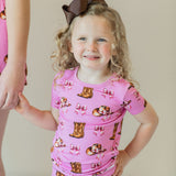Boots and Bow 2 Piece Pajama Set