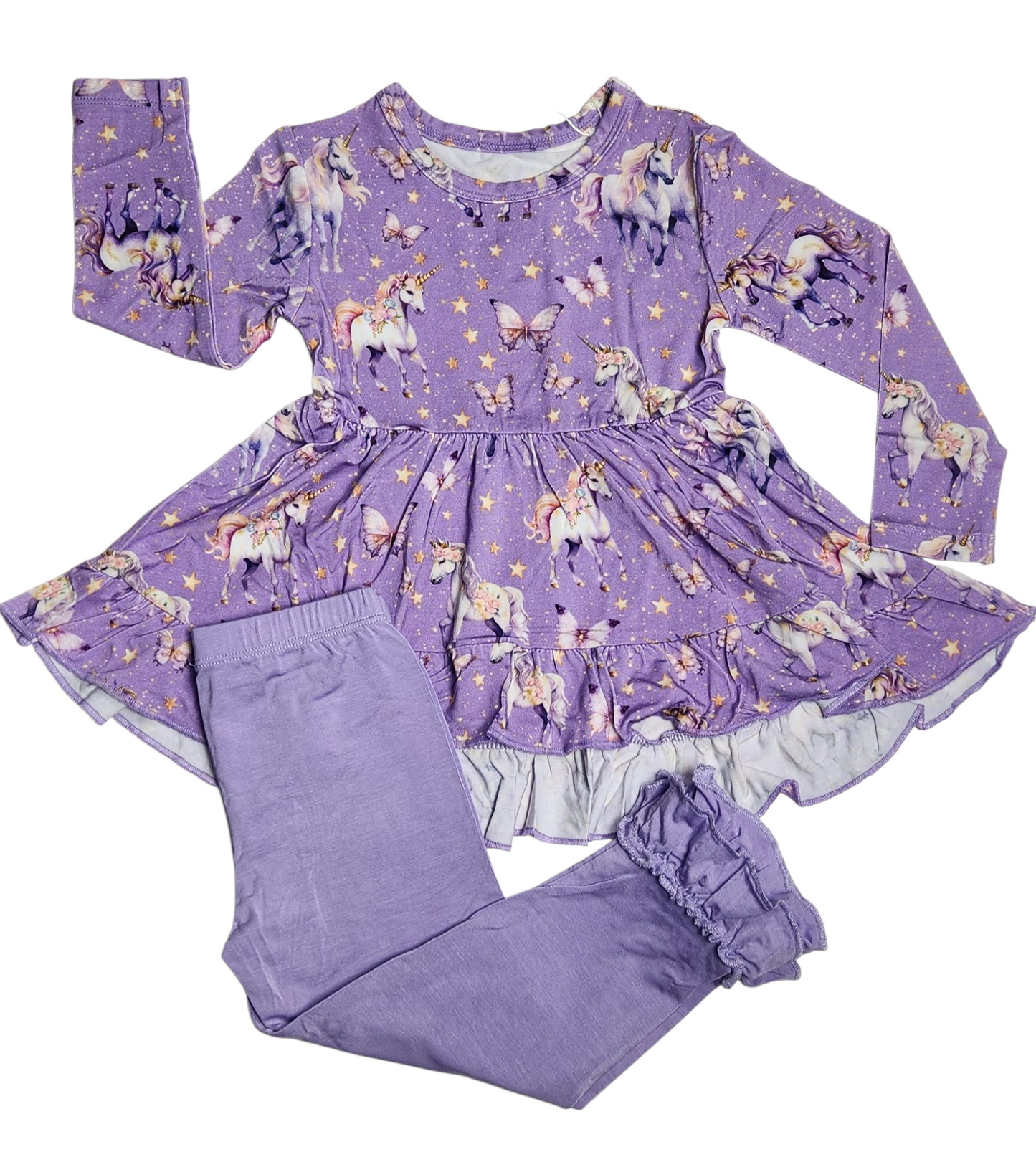 Unicorn Wishes 2 piece Peplum and Legging Set