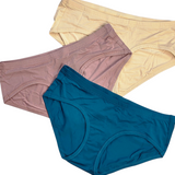Women's Hipster Brief 3-Pack (Rose, Blue, Tan)
