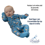 God Says I Am Convertible Zip-Up